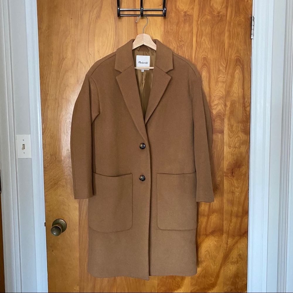Madewell Elmcourt Coat in Melange Camel